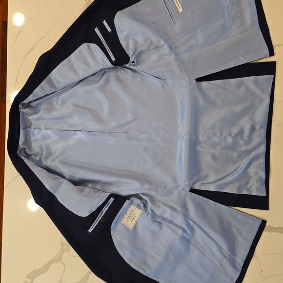 Charles Tyrwitt Mens Wool Tailored Fit Blazer Sports Jacket Navy Blue Size 40 L - Picture 8 of 12